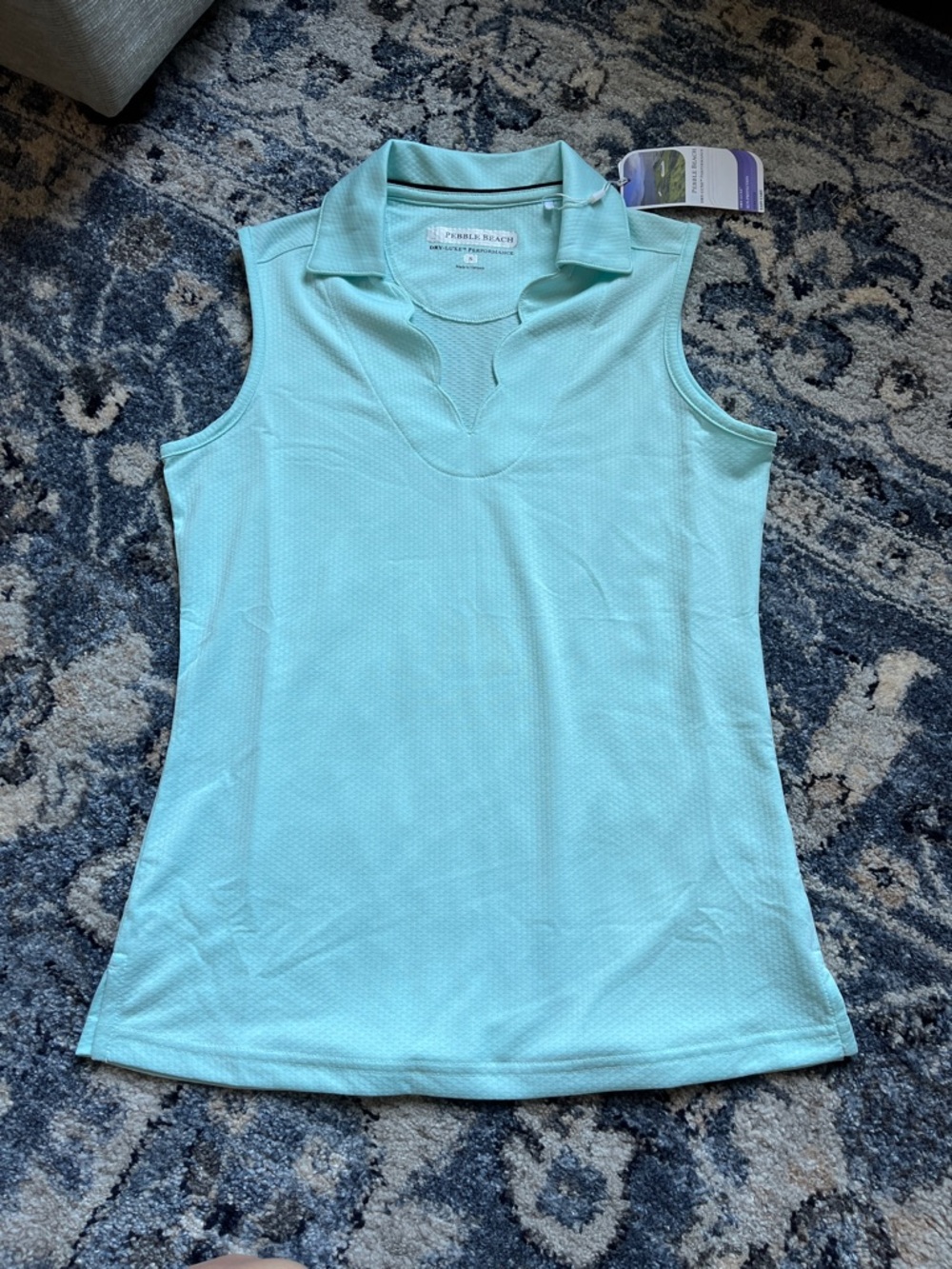 NWT Pebble Beach Sleeveless Golf Polo